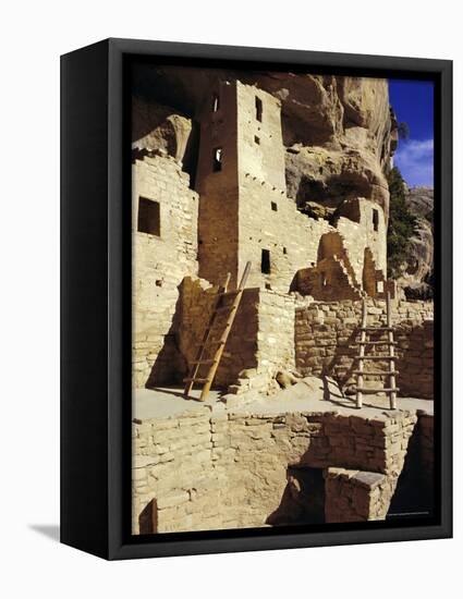 Cliff Palace, Mesa Verde, Anasazi Culture, Colorado, USA-Walter Rawlings-Framed Premier Image Canvas