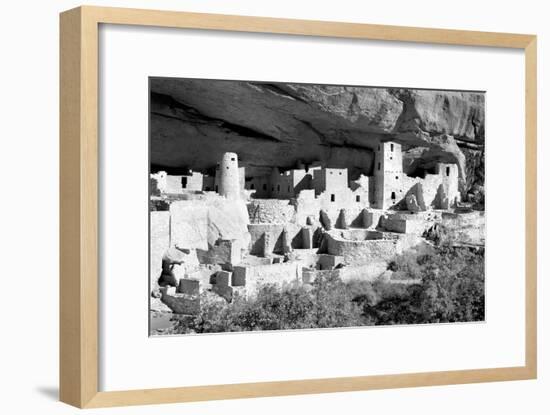 Cliff Palace Pueblo BW-Douglas Taylor-Framed Photographic Print