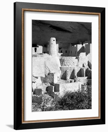 Cliff Palace Pueblo Portrait BW-Douglas Taylor-Framed Photographic Print