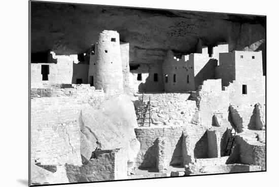 Cliff Palace Ruins BW-Douglas Taylor-Mounted Photographic Print