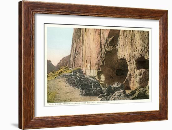 Cliff Ruins, Frijoles Canyon-null-Framed Art Print