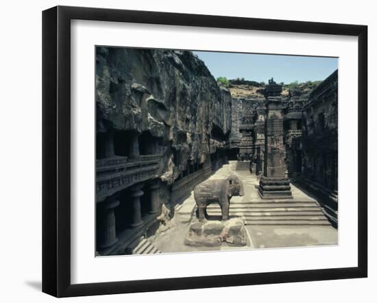 Cliff Temples, Ellora, Unesco World Heritage Site, Near Aurangabad, Maharashtra, India-Adam Woolfitt-Framed Photographic Print