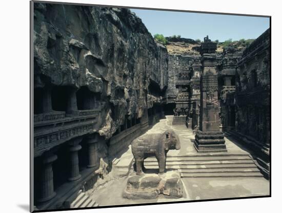 Cliff Temples, Ellora, Unesco World Heritage Site, Near Aurangabad, Maharashtra, India-Adam Woolfitt-Mounted Photographic Print