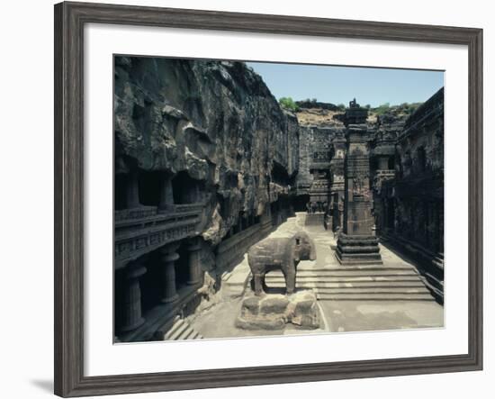 Cliff Temples, Ellora, Unesco World Heritage Site, Near Aurangabad, Maharashtra, India-Adam Woolfitt-Framed Photographic Print