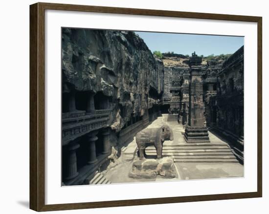 Cliff Temples, Ellora, Unesco World Heritage Site, Near Aurangabad, Maharashtra, India-Adam Woolfitt-Framed Photographic Print