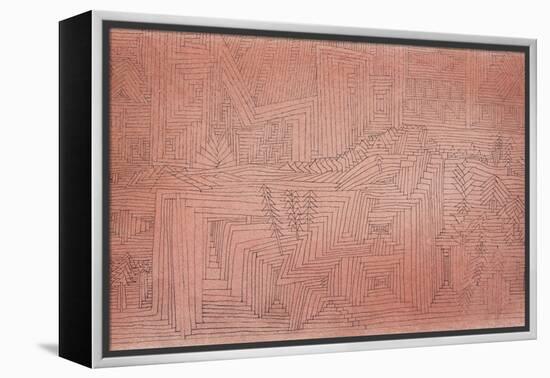 Cliff Temples with Firs; Felsentempel Mit Tannen-Paul Klee-Framed Premier Image Canvas