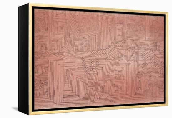 Cliff Temples with Firs; Felsentempel Mit Tannen-Paul Klee-Framed Premier Image Canvas