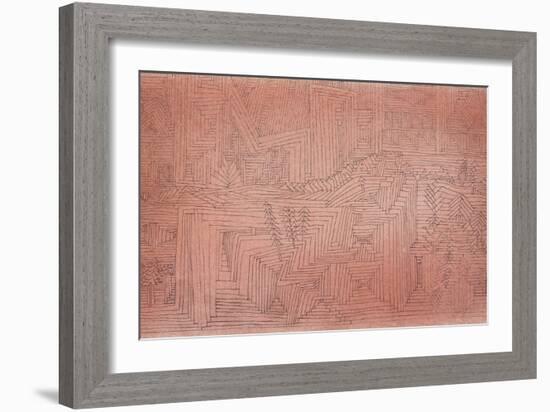 Cliff Temples with Firs; Felsentempel Mit Tannen-Paul Klee-Framed Giclee Print