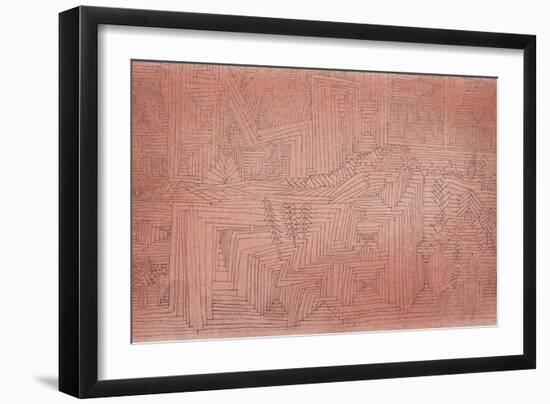 Cliff Temples with Firs; Felsentempel Mit Tannen-Paul Klee-Framed Giclee Print