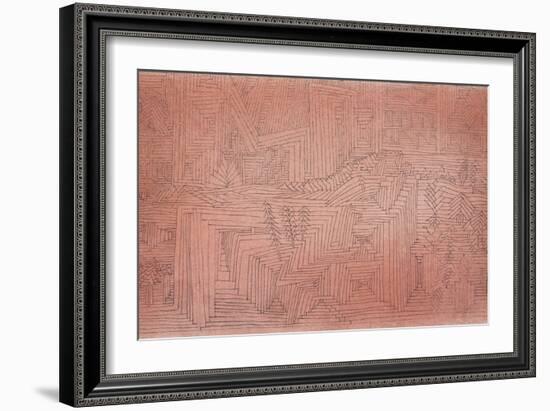 Cliff Temples with Firs; Felsentempel Mit Tannen-Paul Klee-Framed Giclee Print