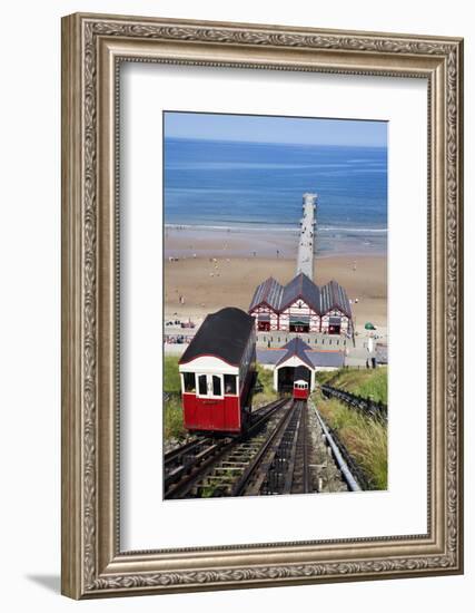 Cliff Tramway and the Pier at Saltburn by the Sea-Mark Sunderland-Framed Photographic Print