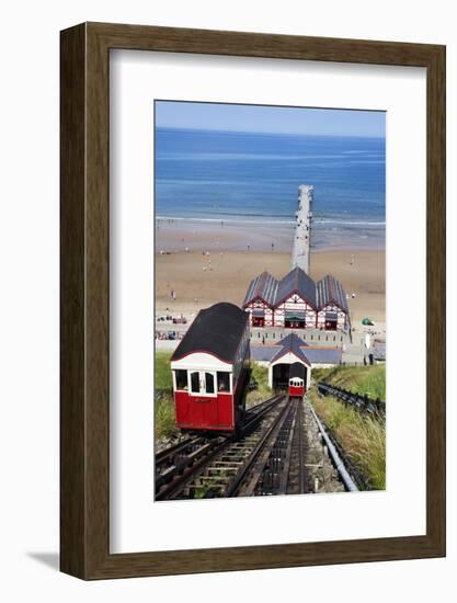 Cliff Tramway and the Pier at Saltburn by the Sea-Mark Sunderland-Framed Photographic Print