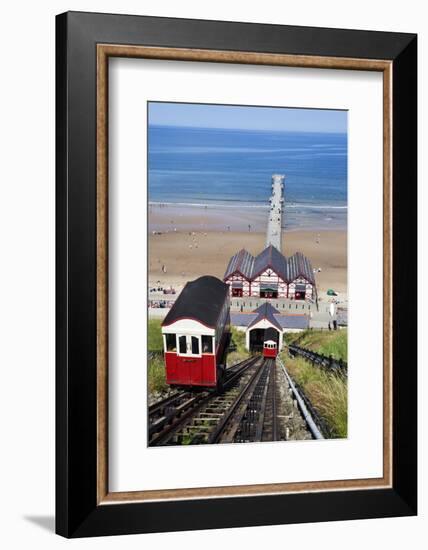 Cliff Tramway and the Pier at Saltburn by the Sea-Mark Sunderland-Framed Photographic Print