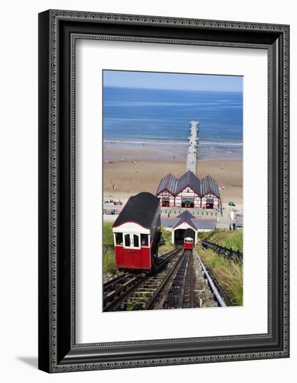 Cliff Tramway and the Pier at Saltburn by the Sea-Mark Sunderland-Framed Photographic Print