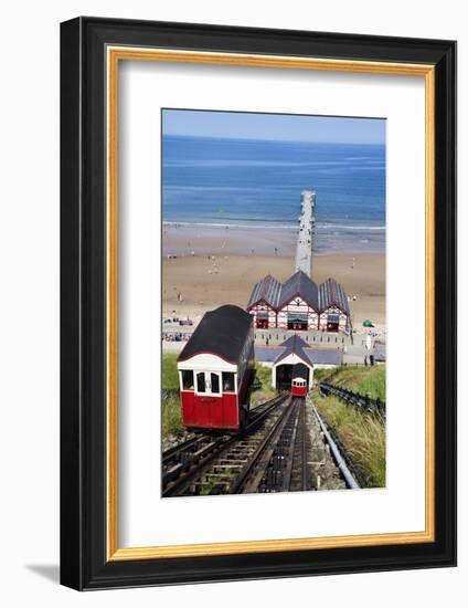 Cliff Tramway and the Pier at Saltburn by the Sea-Mark Sunderland-Framed Photographic Print