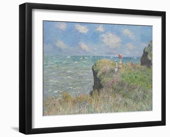 Cliff Walk at Pourville, 1882-Claude Monet-Framed Giclee Print