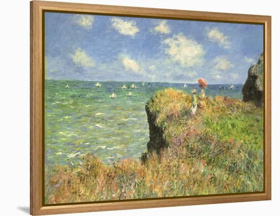 Cliff Walk at Pourville, 1882-Claude Monet-Framed Premier Image Canvas