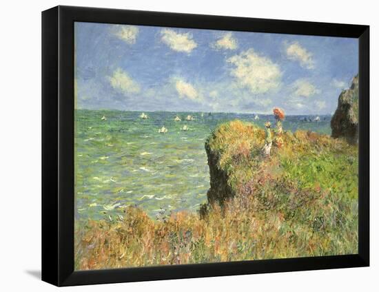 Cliff Walk at Pourville, 1882-Claude Monet-Framed Premier Image Canvas