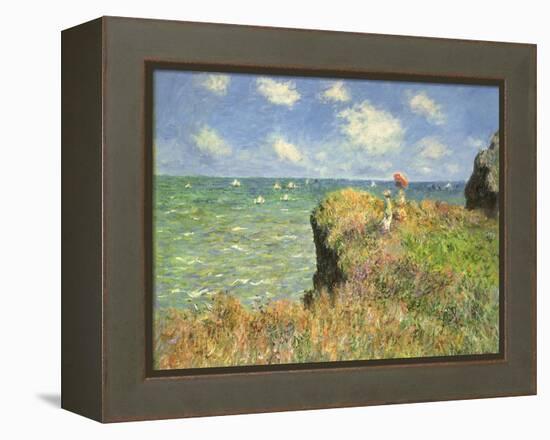 Cliff Walk at Pourville, 1882-Claude Monet-Framed Premier Image Canvas