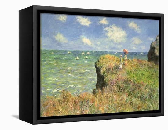 Cliff Walk at Pourville, 1882-Claude Monet-Framed Premier Image Canvas