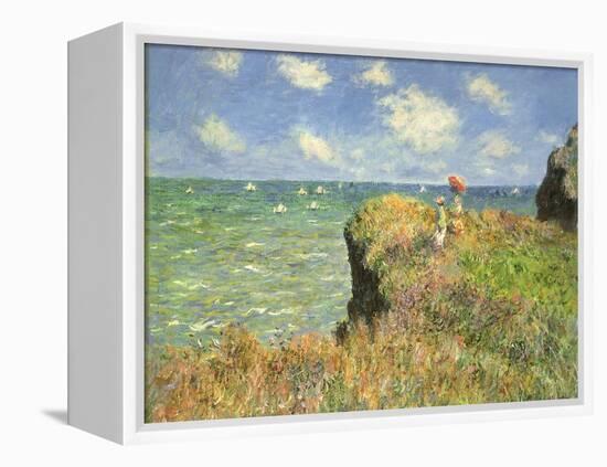 Cliff Walk at Pourville, 1882-Claude Monet-Framed Premier Image Canvas