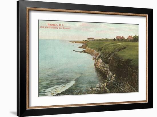 Cliff Walk, Breakers, Newport, Rhode Island-null-Framed Art Print