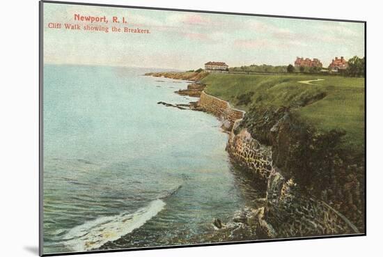 Cliff Walk, Breakers, Newport, Rhode Island-null-Mounted Art Print