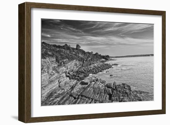 Cliff Walk Newport Rhode Island B/W-null-Framed Photo