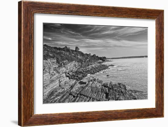 Cliff Walk Newport Rhode Island B/W-null-Framed Photo