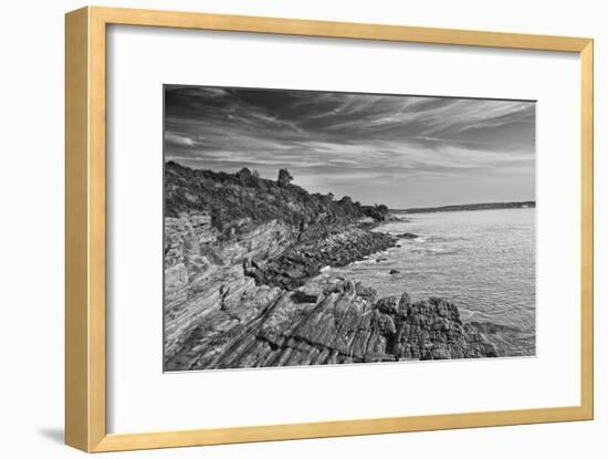 Cliff Walk Newport Rhode Island B/W-null-Framed Photo