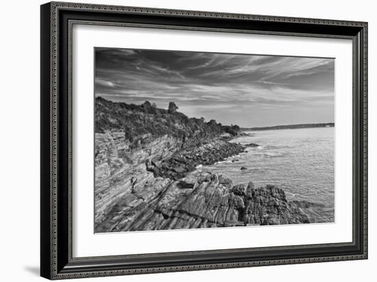 Cliff Walk Newport Rhode Island B/W-null-Framed Photo