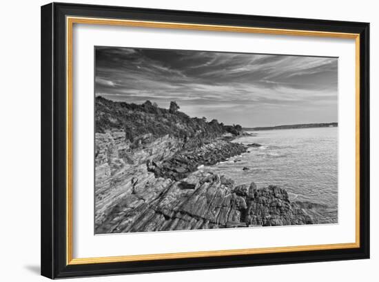 Cliff Walk Newport Rhode Island B/W-null-Framed Photo