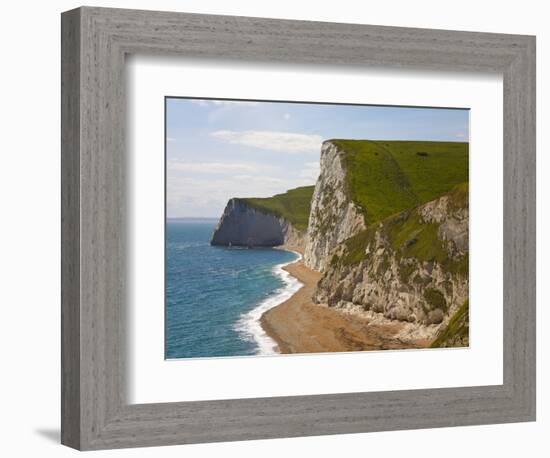 Cliffs above Lulworth Cove on Dorset's Jurassic Coast-Paul Thompson-Framed Photographic Print