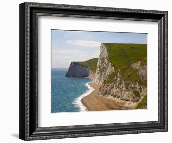 Cliffs above Lulworth Cove on Dorset's Jurassic Coast-Paul Thompson-Framed Photographic Print