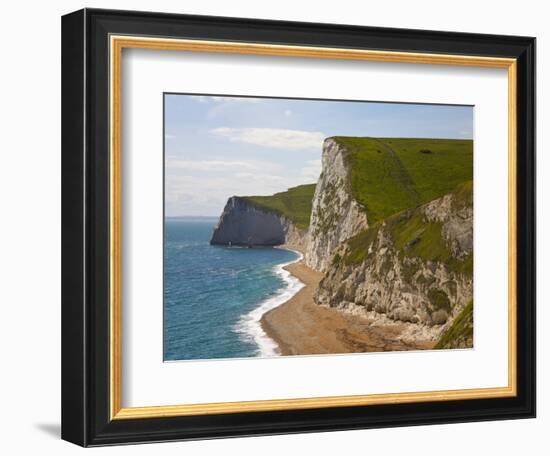 Cliffs above Lulworth Cove on Dorset's Jurassic Coast-Paul Thompson-Framed Photographic Print