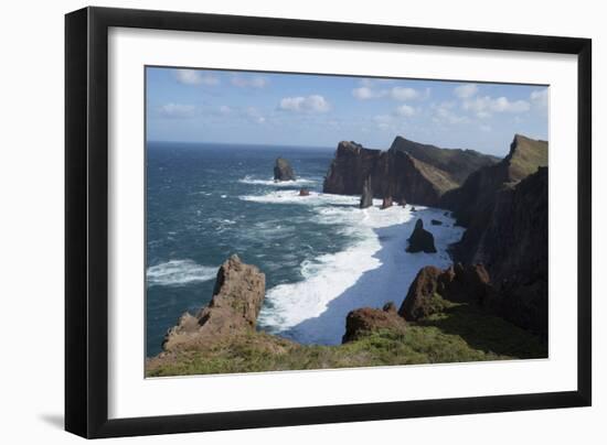 Cliffs and Rock Formations at Ponta Da Sao Lourenco Eastern End of Island of Madeira Portugal-Natalie Tepper-Framed Photo