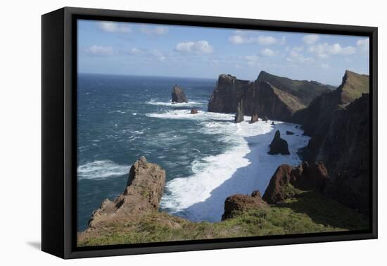 Cliffs and Rock Formations at Ponta Da Sao Lourenco Eastern End of Island of Madeira Portugal-Natalie Tepper-Framed Stretched Canvas