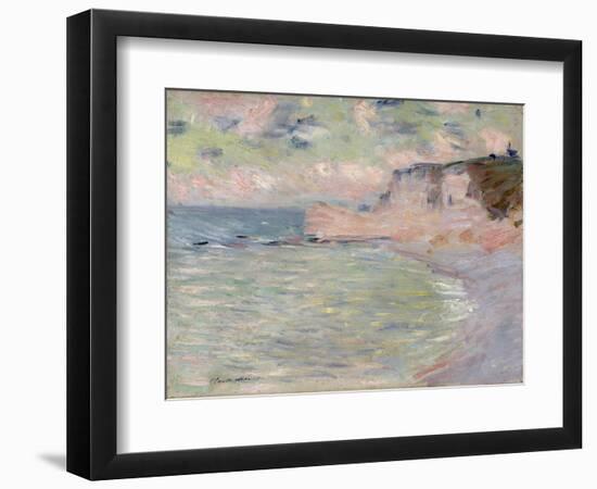 Cliffs and the Porte D'Amont, Morning Effect, 1885-Claude Monet-Framed Giclee Print