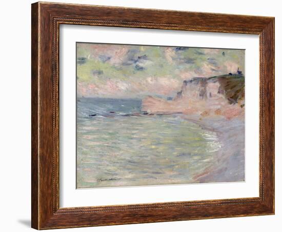 Cliffs and the Porte D'Amont, Morning Effect, 1885-Claude Monet-Framed Giclee Print