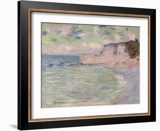 Cliffs and the Porte D'Amont, Morning Effect, 1885-Claude Monet-Framed Giclee Print