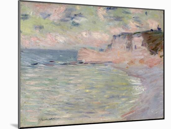 Cliffs and the Porte D'Amont, Morning Effect, 1885-Claude Monet-Mounted Giclee Print