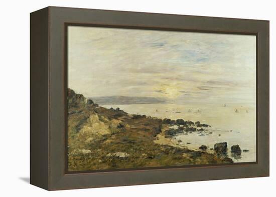 Cliffs at Benerville, Sunset, 1897-Eugène Boudin-Framed Premier Image Canvas