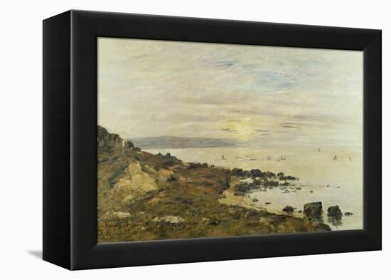 Cliffs at Benerville, Sunset, 1897-Eugène Boudin-Framed Premier Image Canvas