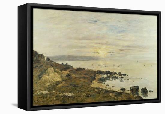Cliffs at Benerville, Sunset, 1897-Eugène Boudin-Framed Premier Image Canvas