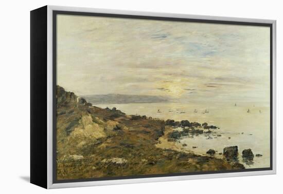 Cliffs at Benerville, Sunset, 1897-Eugène Boudin-Framed Premier Image Canvas