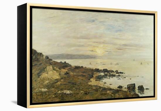 Cliffs at Benerville, Sunset, 1897-Eugène Boudin-Framed Premier Image Canvas