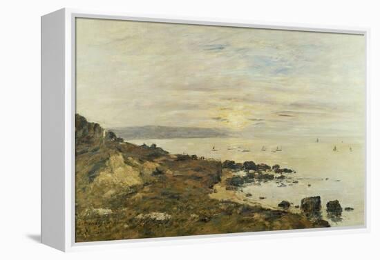 Cliffs at Benerville, Sunset, 1897-Eugène Boudin-Framed Premier Image Canvas