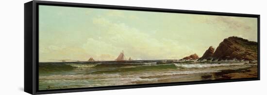 Cliffs at Cape Elizabeth, Portland Harbour, Maine, 1882-Alfred Thompson Bricher-Framed Premier Image Canvas