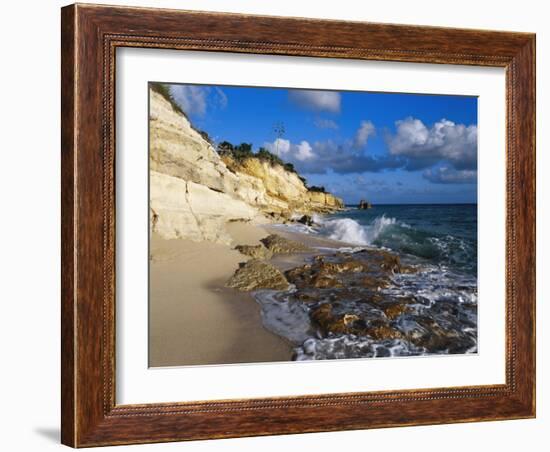 Cliffs at Cupecoy Beach, St. Martin, Caribbean-Greg Johnston-Framed Photographic Print