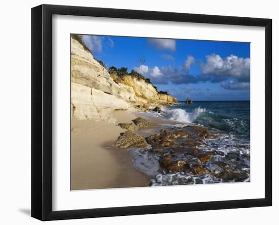 Cliffs at Cupecoy Beach, St. Martin, Caribbean-Greg Johnston-Framed Photographic Print